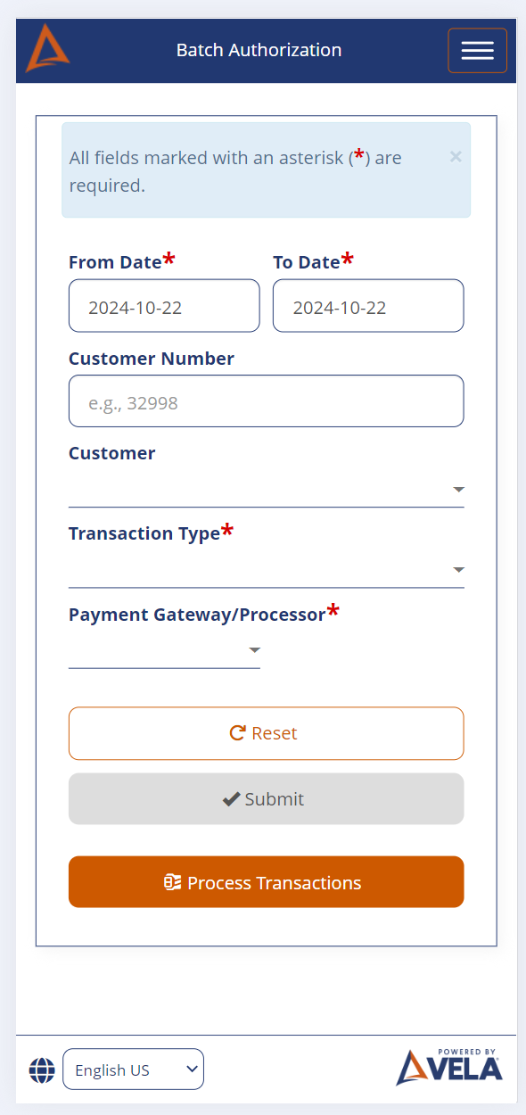 Batch Authorization