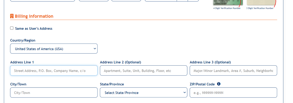 make A Payment page