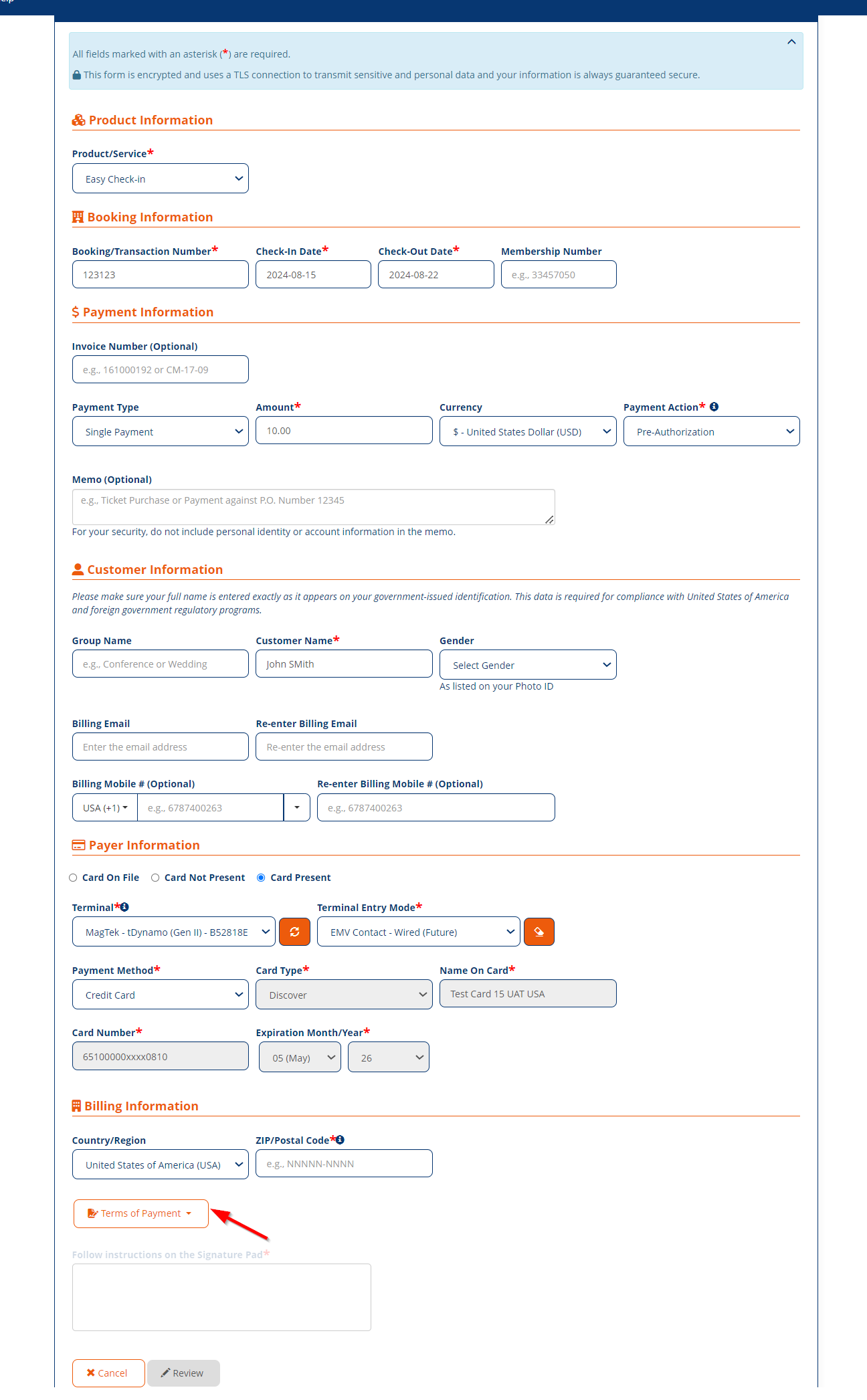 Signature Checkbox