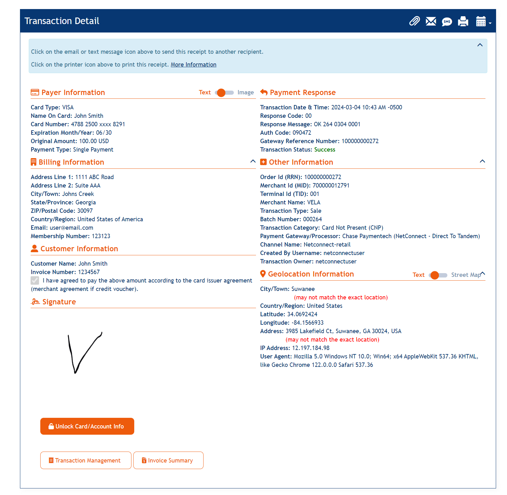 Transaction Detail